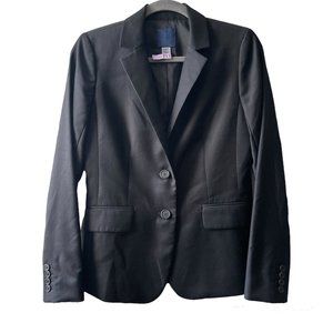 J.Crew Super 120s Blazer 100% Wool Jacket Black Lined Women’s Size 2